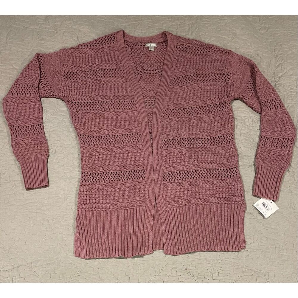 Falls Creek Mauve Purple Small Medium Cardigan New